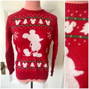 Mickey Mouse Disney Christmas sweater in red